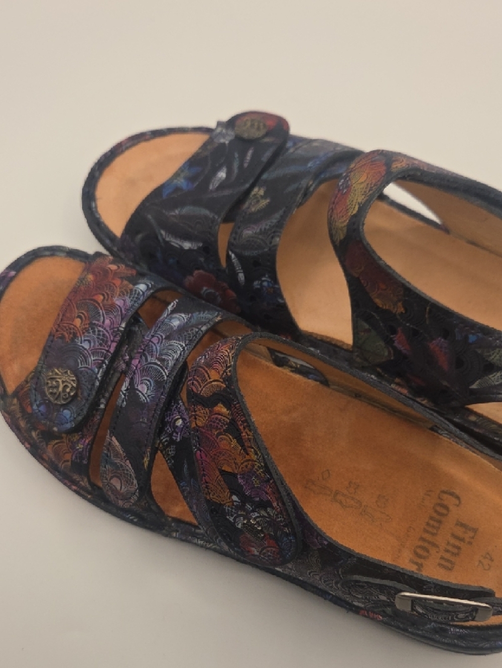 Finn Comfort Gomera's Irpino Darkblue Strappy Comfort Sandals 10.5 - Picture 8 of 10